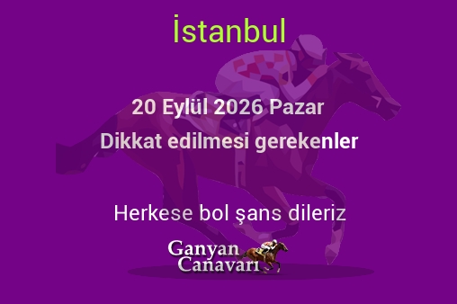 20 Eylül 2026 Pazar İstanbul yarışlarında dikkat edilmesi gerekenler