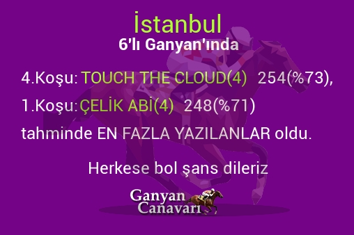 İstanbul Altılı Ganyanında; En fazla yazılanlar belli oldu