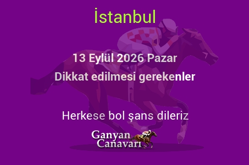 13 Eylül 2026 Pazar İstanbul yarışlarında dikkat edilmesi gerekenler