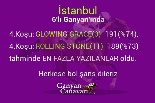 İstanbul Altılı Ganyanında; En fazla yazılanlar belli oldu